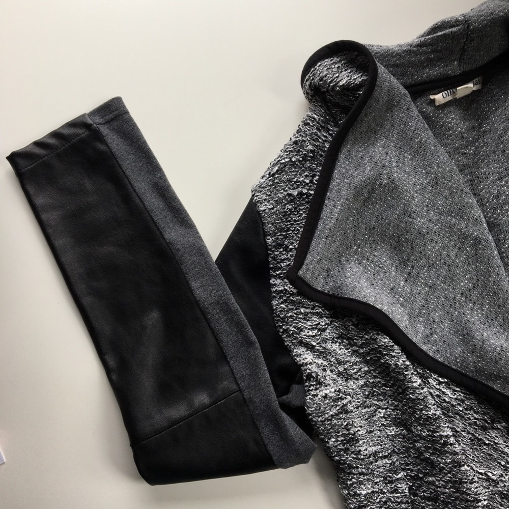 Black and grey sweater jacket